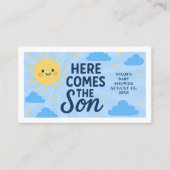 Here Comes the Son Baby Shower - Sunshine  名刺 (正面)