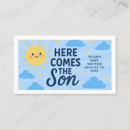 Here Comes the Son Baby Shower - Sunshine  名刺