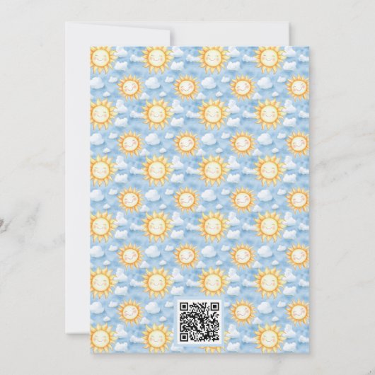 Here Comes the Son Bear Baby Shower Invitation  招待状 (裏面)