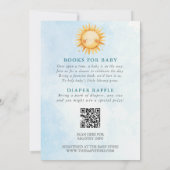 Here Comes the Son Blue Sky Boy Baby Shower 招待状 (裏面)