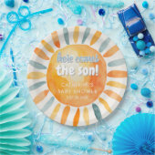 Here Comes the SON Boho Baby Shower Paper Plates ペーパープレート (パーティー)