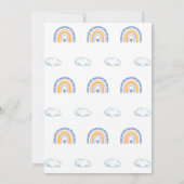 Here Comes the Son Boho Rainbow Baby Shower 招待状 (裏面)
