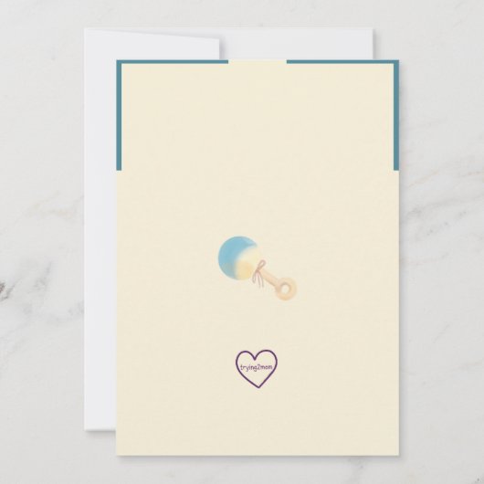 Here Comes the SON, Boho Sun Baby Shower 招待状 (裏面)