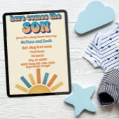 Here Comes the SON, Boho Sun Baby Shower 招待状