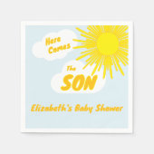 Here Comes The Son Boy Baby Shower スタンダードカクテルナプキン (正面)