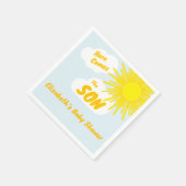 Here Comes The Son Boy Baby Shower スタンダードカクテルナプキン (角)