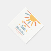 Here Comes The Son Boy Baby Shower スタンダードカクテルナプキン (角)