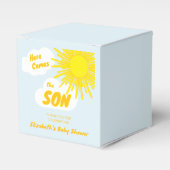 Here Comes The Son Boy Baby Shower フェイバーボックス (正面サイド)