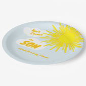 Here Comes The Son Boy Baby Shower ペーパープレート (アングル)