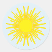 Here Comes The Son Boy Baby Shower ラウンドシール (正面)