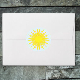 Here Comes The Son Boy Baby Shower ラウンドシール