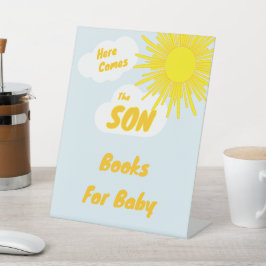 Here Comes The Son Boy Baby Shower 台座サイン