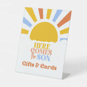 Here Comes The Son Boy Baby Shower 台座サイン (正面)