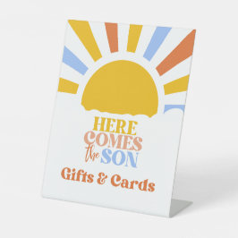 Here Comes The Son Boy Baby Shower 台座サイン