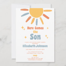 Here Comes The Son Boy Baby Shower