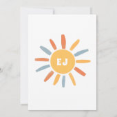 Here Comes The Son Boy Baby Shower 招待状 (裏面)