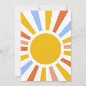 Here Comes The Son Boy Baby Shower 招待状 (裏面)