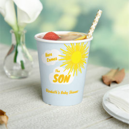 Here Comes The Son Boy Baby Shower 紙コップ
