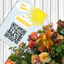 Here Comes The Son Boy Baby Shower Registry エンクロージャーカード