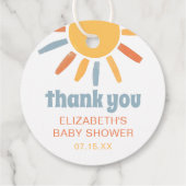 Here Comes The Son Boy Baby Shower Thankyou フェイバータグ (裏面)