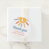 Here Comes The Son Boy Baby Shower Thankyou フェイバータグ (インサイチュ)