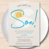 Here Comes The Son Boy's Baby Shower 招待状
