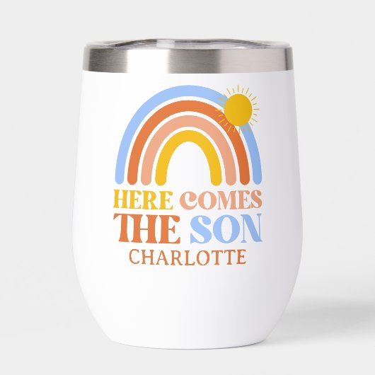 Here Comes The Son Rainbow Boy Baby Shower (背面)