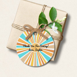 Here Comes The Son, Retro Boho Rainbow Round フェイバータグ