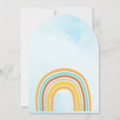 Here Comes The Son, Retro Sunshine Orange Blue  招待状 (裏面)