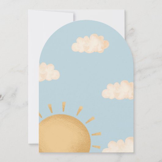 Here Comes the Son Sunshine Baby Shower Invitation 招待状 (裏面)