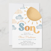 Here Comes the Son Sunshine Baby Shower Invitation 招待状 (正面)