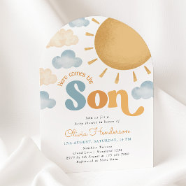 Here Comes the Son Sunshine Baby Shower Invitation 招待状