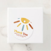 Here comes the Son Sunshine Baby Shower Round フェイバータグ (インサイチュ)