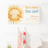 Here Comes the SON Sunshine Boho Boy Baby Shower 横断幕 (インサイチュ)