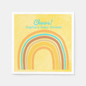 Here Comes The Son, Yellow Retro Rainbow スタンダードカクテルナプキン (正面)