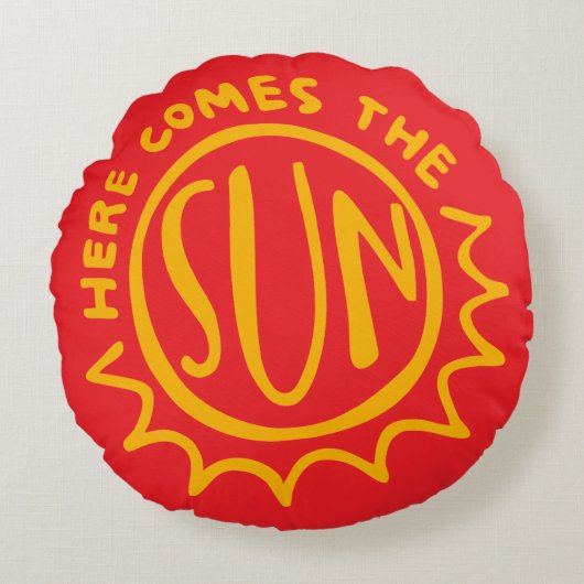 Here comes the sun ラウンドクッション (正面)