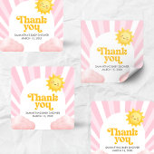 Here Comes the Sun Baby Shower スクエアシール