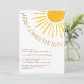 Here Comes The Sun Baby Shower 招待状 (スタンド正面)