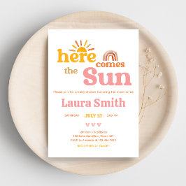 Here comes the Sun  Baby Shower 招待状