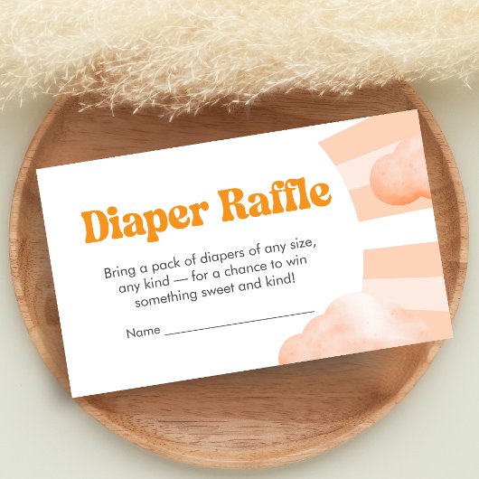 Here Comes the Sun Baby Shower Diaper Raffle Enclo エンクロージャーカード