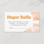 Here Comes the Sun Baby Shower Diaper Raffle Enclo エンクロージャーカード (正面)