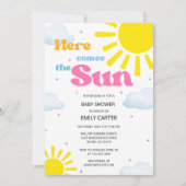 Here Comes the Sun Baby Shower Invitation 招待状 (正面)