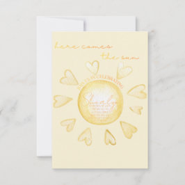 Here Comes The Sun Baby Shower Invite  招待状
