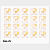 Here Comes the Sun Baby Shower Square Sticker スクエアシール (シート)