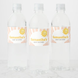 Here Comes the Sun Baby Shower Water Bottle Label ペットボトルラベル