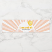 Here Comes the Sun Baby Shower Water Bottle Label ペットボトルラベル (シングルラベル)