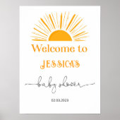 Here comes the sun baby shower welcome ポスター (正面)