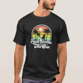 Here Comes The Sun Beach Surfing 70s Surf Tシャツ (正面)
