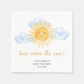 Here Comes The Sun Boho Baby Shower  スタンダードカクテルナプキン (正面)