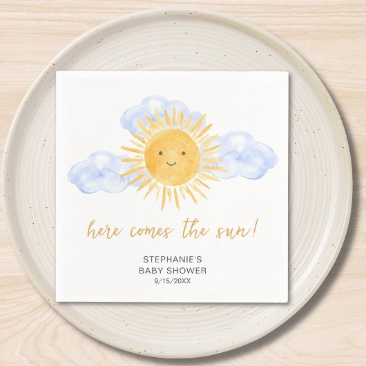 Here Comes The Sun Boho Baby Shower  スタンダードカクテルナプキン